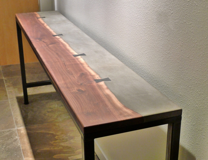 concrete console table