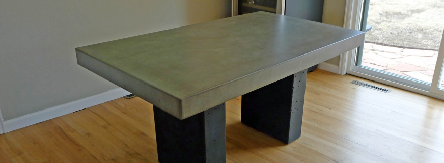 Concrete dining table and base