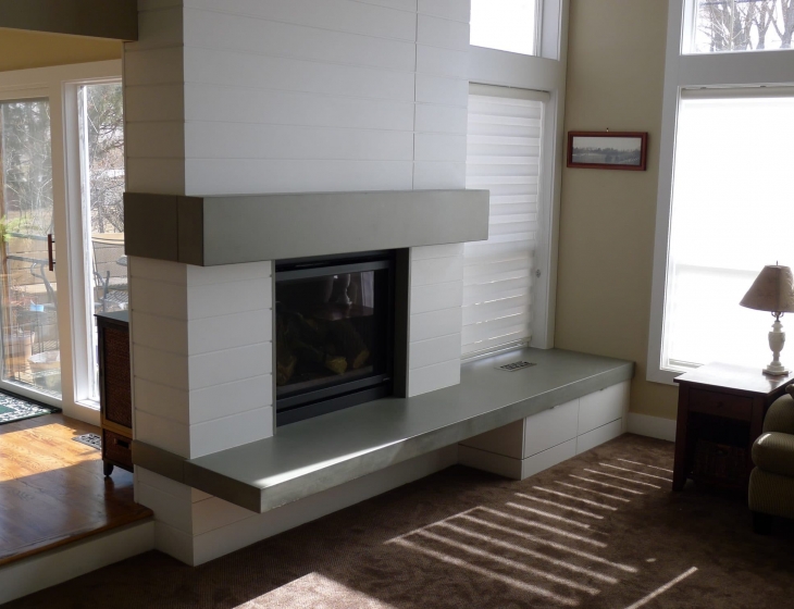 concrete hearth and mantle