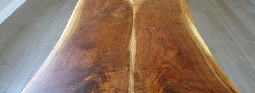 Live edge walnut dining table