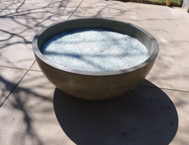 Concrete fire bowl