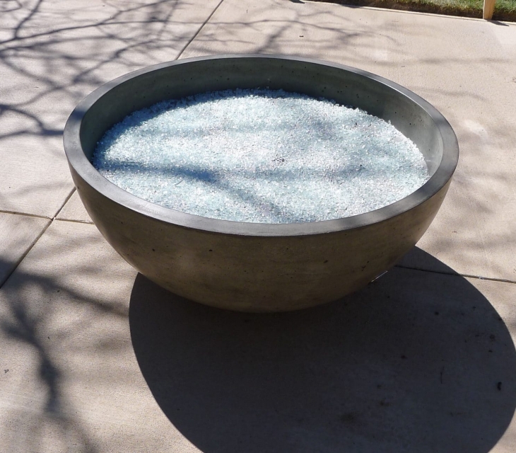 Concrete fire bowl
