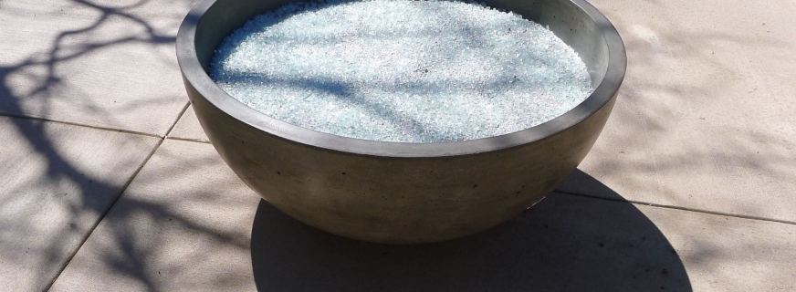 Concrete fire bowl
