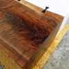 walnut and concrete coffee table