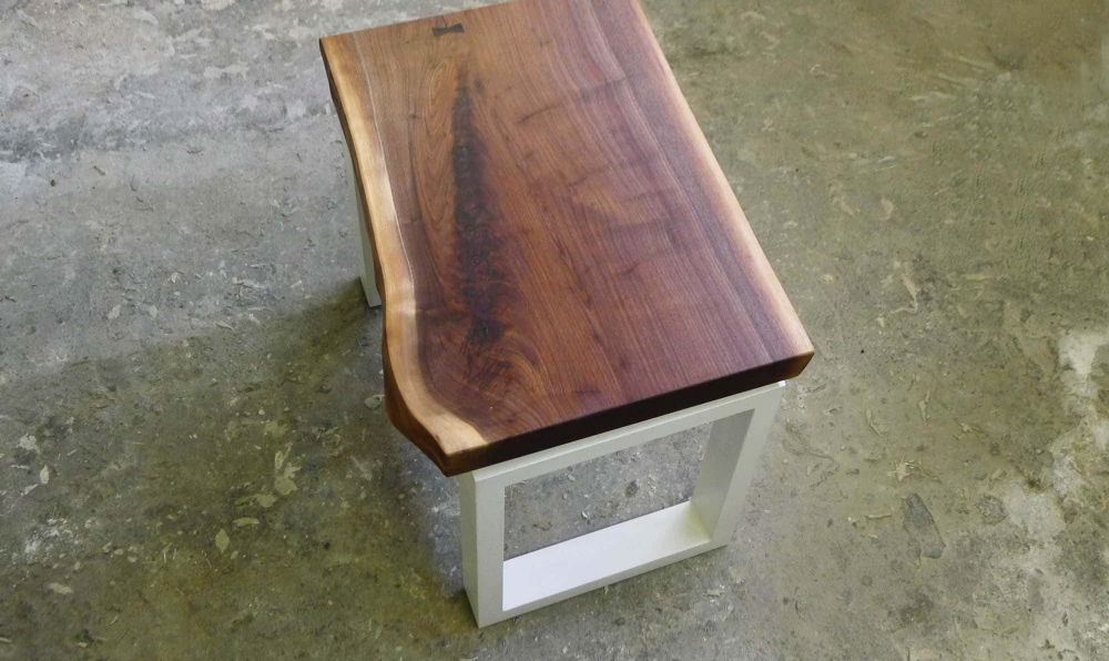 concrete and walnut end table 2