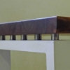 concrete and wood end table