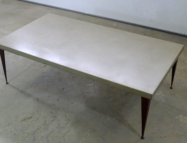 Concrete coffee table