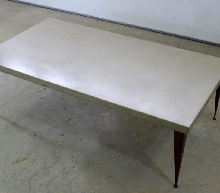 Concrete coffee table