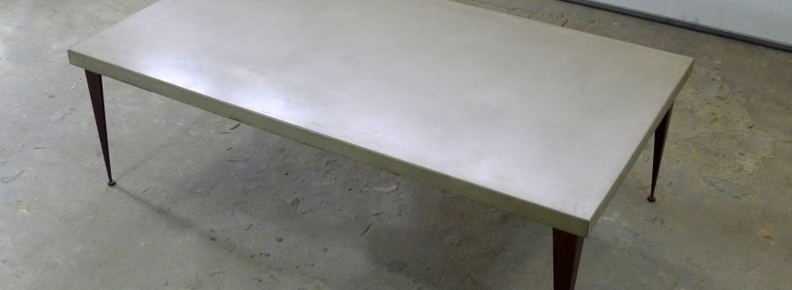 Concrete coffee table