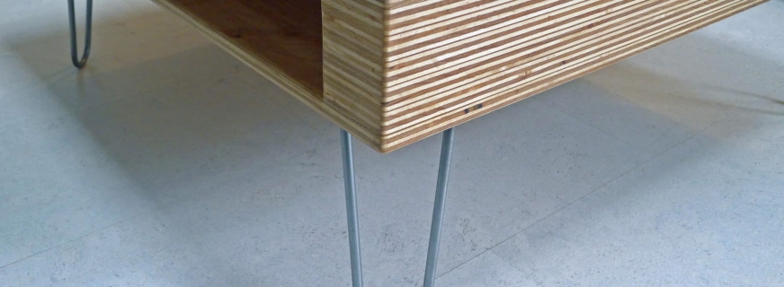 concrete and plywood coffee table