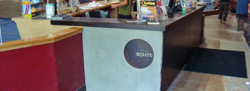 Spot bouldering gym concrete counters