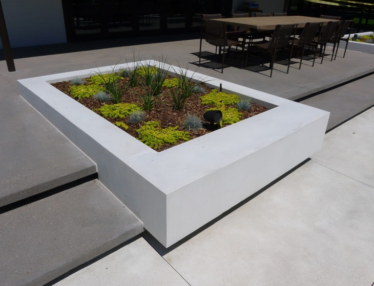 Modern concrete planters