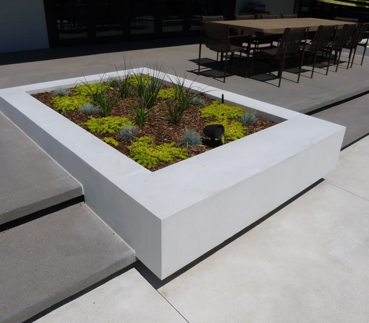 Modern concrete planters