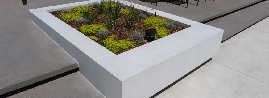 Modern concrete planters