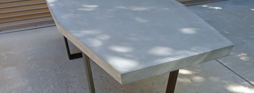 Octagon concrete table