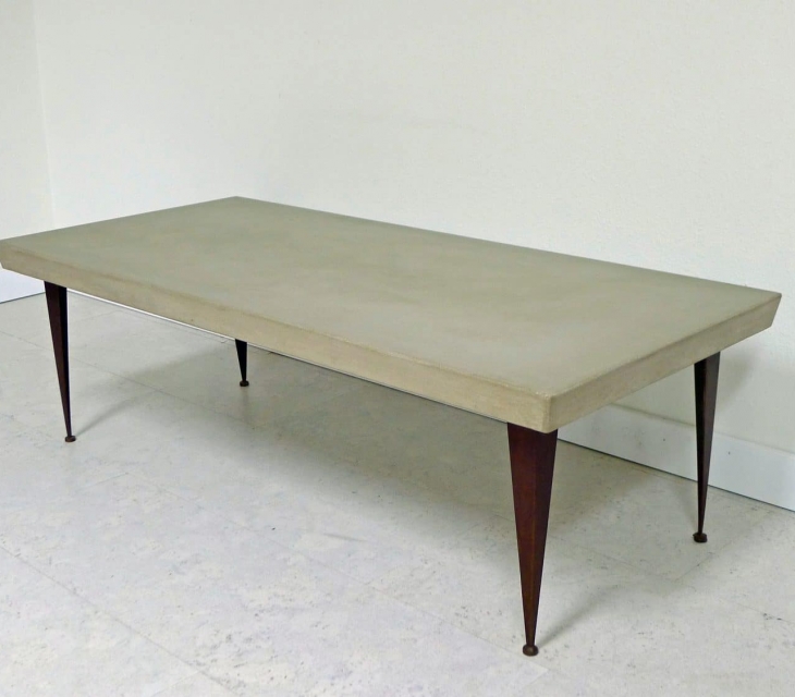 Steel leg coffee table