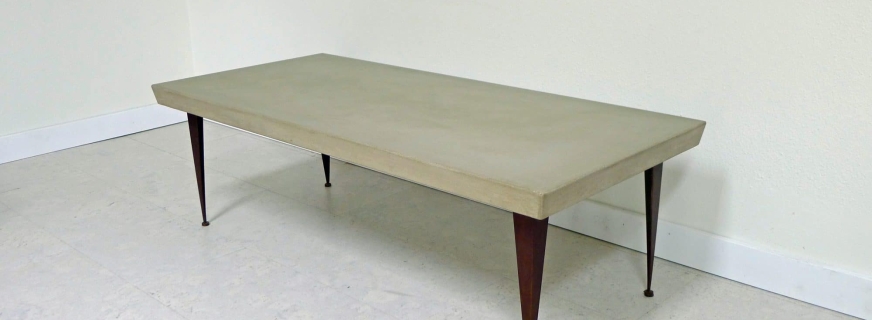 Steel leg coffee table