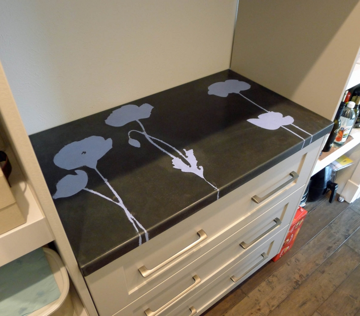 Concrete pantry top