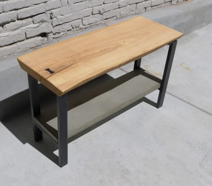 Ash and concrete side table