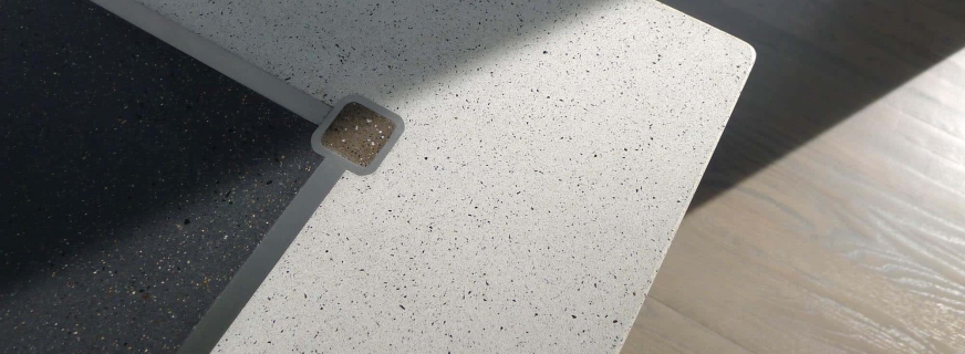 polished concrete and stainless steel
