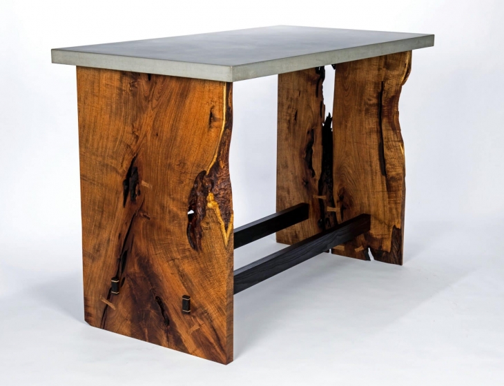 Mesquite and concrete table