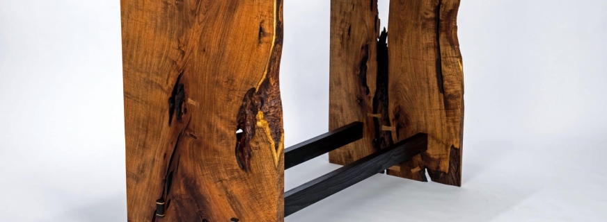 Mesquite and concrete table