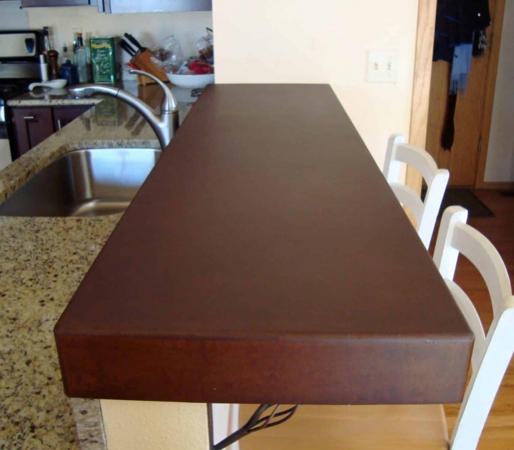 Concrete breakfast bar