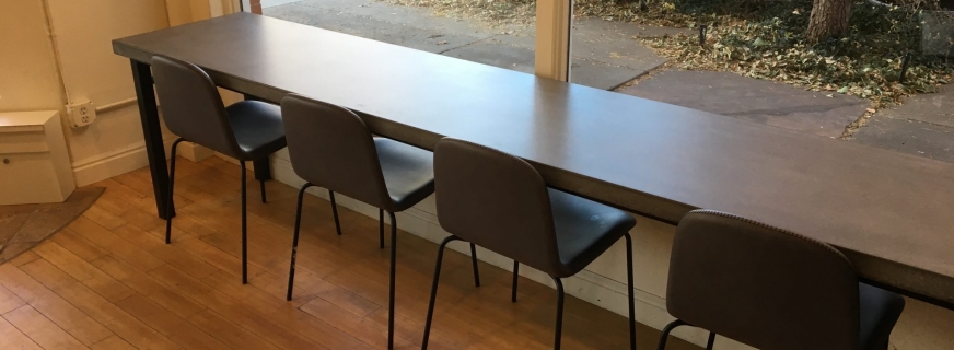 Pearl Street concrete desk