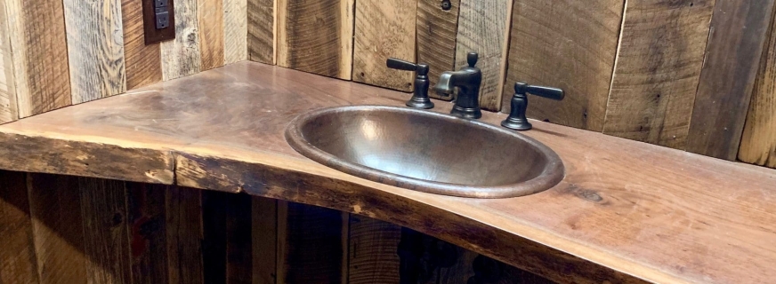 Live edge walnut countertop