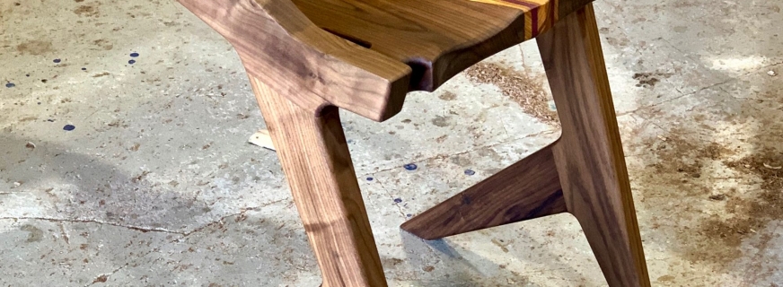 Modern walnut chair