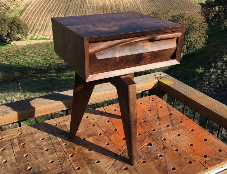 Walnut side table