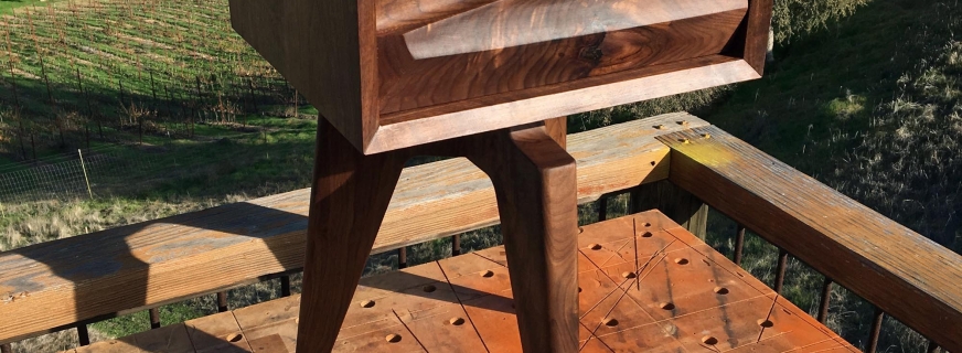 Walnut side table