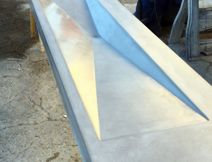 custom concrete trough sink