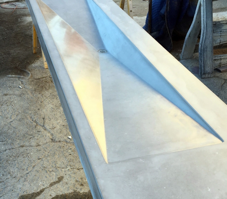 custom concrete trough sink