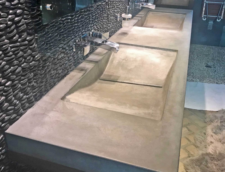 Double concrete wave sink