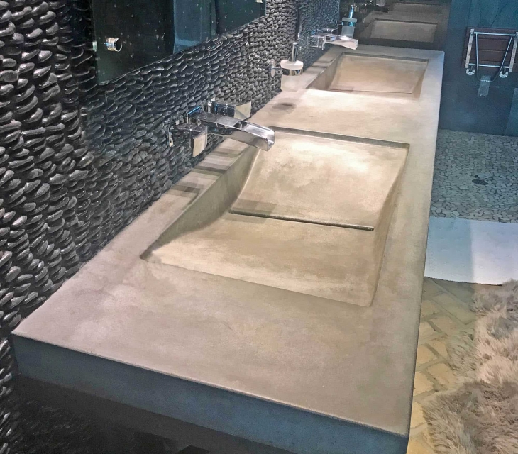 Double concrete wave sink