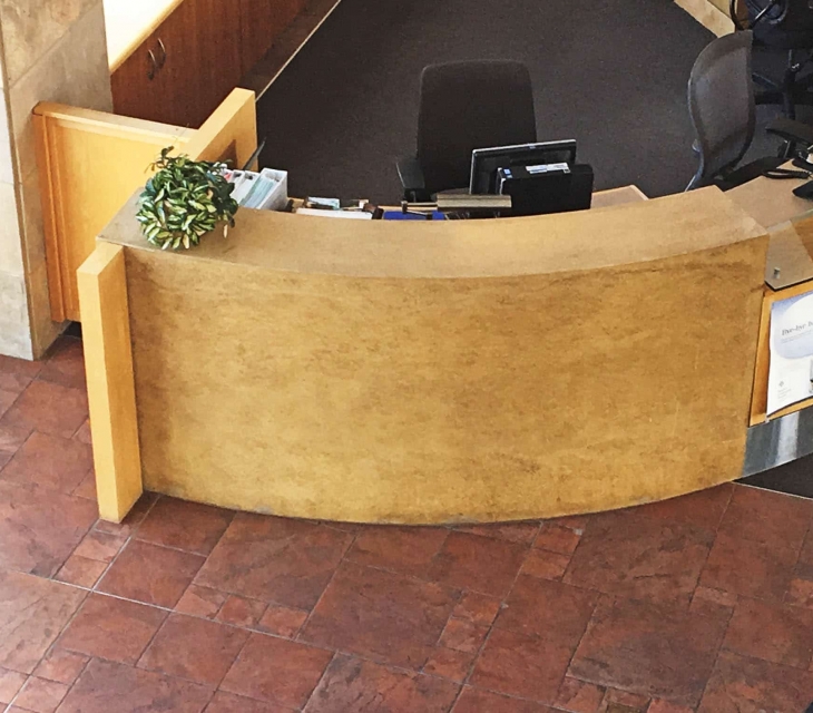 BCH concrete reception desk