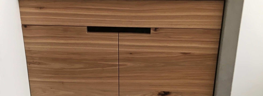 Salida concrete sink and hickory vanity