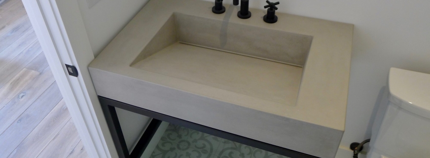 Guest house concrete sink