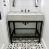 modern boulder concrete sink