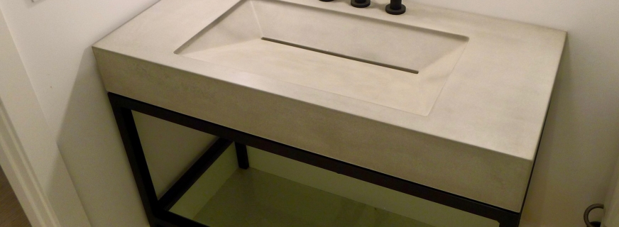 Boulder concrete sink