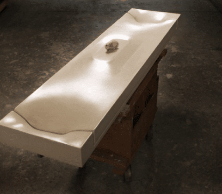 fabric formed concrete sink