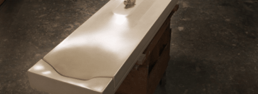 fabric formed concrete sink