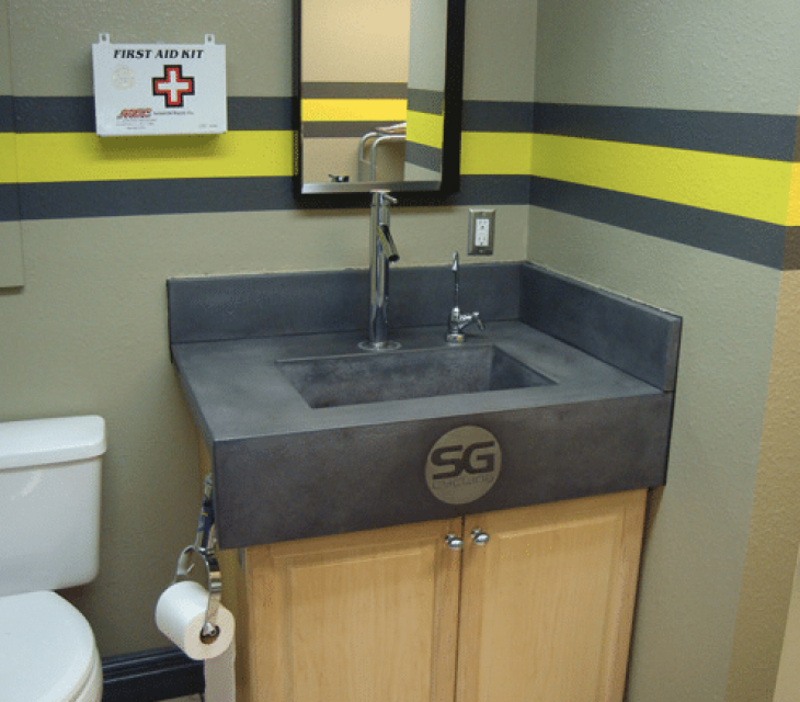 Sports Garage concrete sink