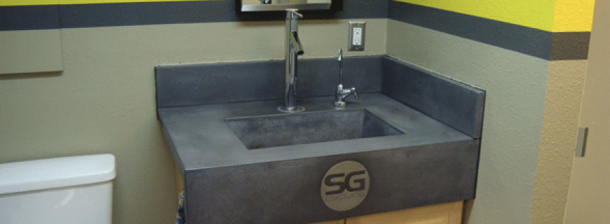 Sports Garage concrete sink