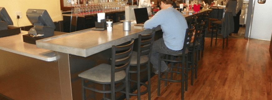 Commercial concrete bartop