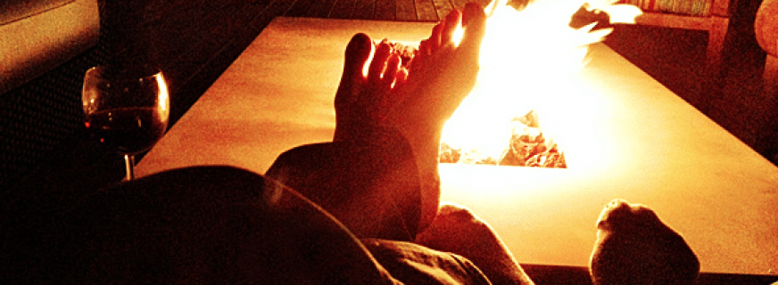 Wild Plum circle concrete fire feature