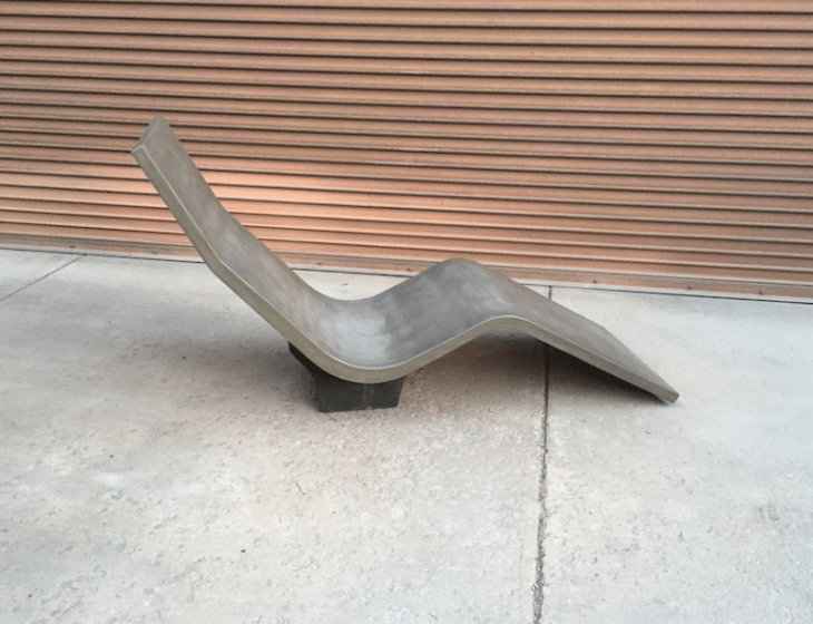 Concrete chaise lounge