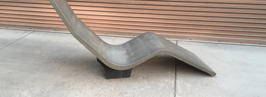Concrete chaise lounge