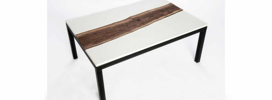 Concrete and live edge walnut